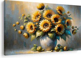 Obraz – Váza so slnečnicami (90x60 cm)