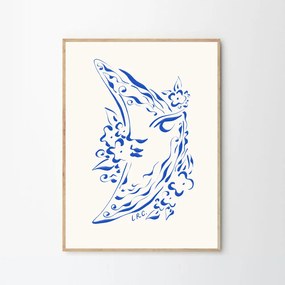 Moikka Plagát Dreaming Moon by Lucrecia Rey Caro 30x40