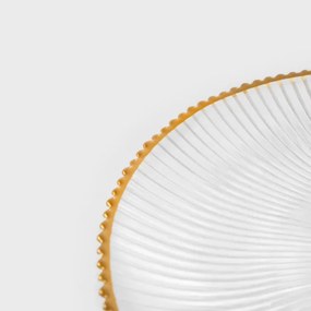 Dezertný tanier LYNN so zlatým okrajom 722493