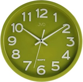 Nástenné hodiny JVD HX2413.4 zelené 30 cm s plynulým chodom