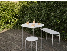 Biela kovová stolička Disc – Zone