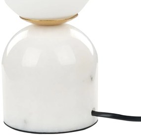 Mramorová stolná lampa biela KIWI Beliani