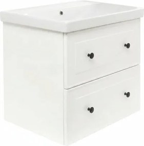 Kúpeľňová skrinka s umývadlom Naturel Forli 60x53x46 cm biela lesk FORLI60BIU5