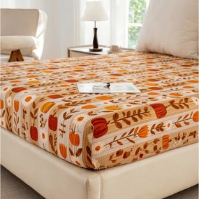 Napínacia obliečka z mikrovlákna PUMPKIN STRIPES farebná 90x200 cm