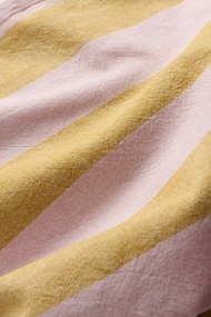 Ib Laursen Bavlnená utierka Linus Mustard / Light pink 50 × 70 cm