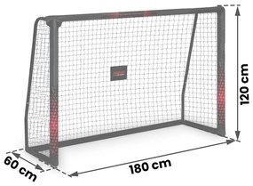 Neo-Sport Futbalová bránka 180 x 120 x 60 cm NS-463 čierno-červená