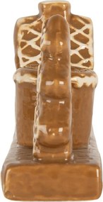 Keramický svietnik perníkovej chalúpky Gingerbread Cott - 21*4*8 cm
