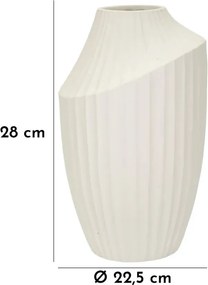 Váza Ice Jar 38 cm krémová