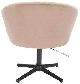 LuxuryForm DESIGN Stolička VENICE VELUR na čiernom kríži - latte