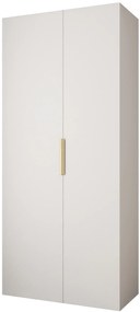 Šatníková skriňa 110 cm Carmela 40-4 (biela + zlatá). Akcia -20%. Vlastná spoľahlivá doprava až k Vám domov. 1126638