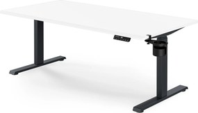 Elektrický stôl s nastavením výšky ergonomický antracitovo-bieli, 1600x800 mm: ARIA