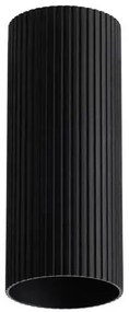 Minimalistické bodové svietidlo Lucas Ribbed Tube 20 čierna