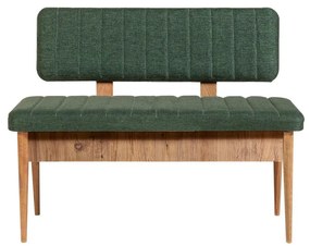 Prešívaná lavica VINA 85x110 cm zelená/borovica atlantic