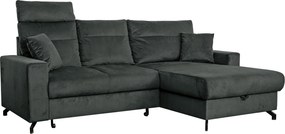 XXXLutz ROHOVÁ SEDAČKA, textil, sivá Livetastic - Sedačky - 002703007403