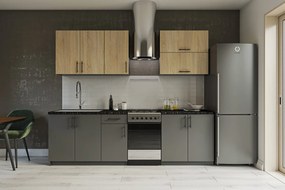 Moderná kuchynská linka 200 DELOS, dub Sonoma / antracit