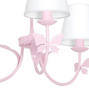 EUlight Detský luster Alice, 3x biele textilné tienidlo, p