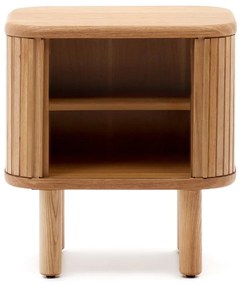 Nočný stolík v dekore jaseňa v prírodnej farbe Mailen – Kave Home