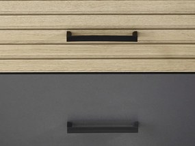 Nočný stolík Laurie, grafit/dub