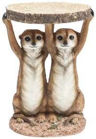 Animal sestry surikaty príručný stolík Ø33 cm