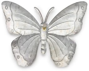 Nástenná kovová dekorácia motýľ BUTTERFLY 40 cm - viac farieb Farba: Modrá