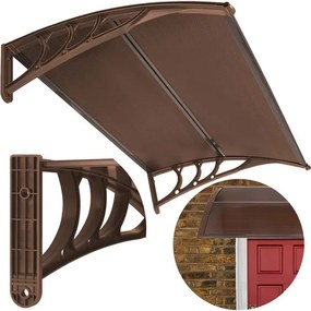 SPRINGOS Strecha, prístrešok na vchodové, balkónové a terasové dvere 120×80 cm – hnedá HA7473