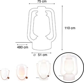 Inteligentná stojaca lampa biela 110 cm vrátane Wifi G95 - Storm Extra Large