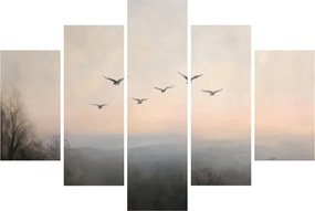 Obraz - Hejno vtákov (150x105 cm)
