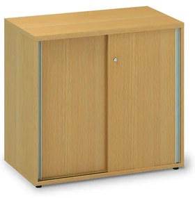 Nízka skriňa ProOffice, posuvné dvere 80 x 45 x 73,5 cm, buk