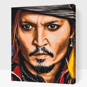 Gario Maľovanie podľa čísel Johny Depp 3 Rozmery: 80 x 100 cm, Rámovanie: Iba zrolované plátno