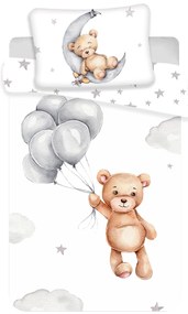 Jerry Fabrics Obliečky do postieľky 100x135 + 40x60 cm - Medvedík 02 baby