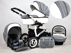 Detský kočík Rafpol White Lux - Carbon (2-kombinácia)
