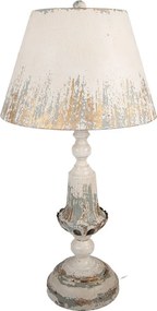 Béžová antik kovová stolná lampa Brocante - Ø 36*70 cm E27/ 1*60W