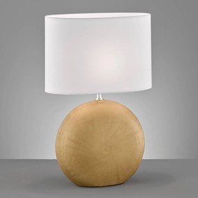 Stolná lampa Foro, zlatá/biela, výška 53 cm