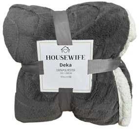 Luxusná baránková deka z mikroplyšu NESTIVE svetlosivá Rozmer: 200 x 230 cm