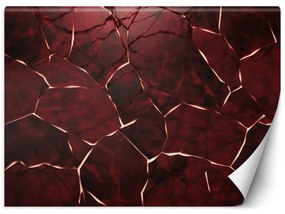 Fototapeta, Červená mramorová textura 3D - 300x210 cm