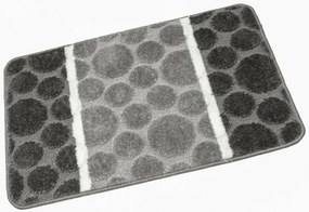 Sada kúpeľňových koberčekov SIENA sivá, bodky / pruhy