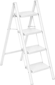 Skladacie schodíky EASYSTEP 4-stupňové biele