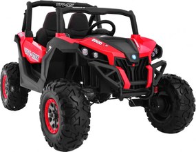 Ramiz Detský kočík SuperStar červený + pohon 4x4 + diaľkové ovládanie + batožinový priestor + MP3 LED + zámok dverí