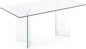 Jedálenský stôl so sklenenou doskou 90x200 cm Burano – Kave Home