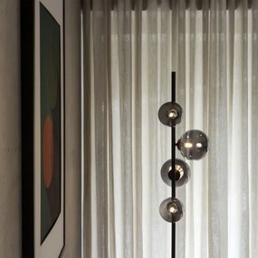 Ideal Lux - LED Stojacia lampa PERLAGE 4xG9/3W/230V čierna/dymová
