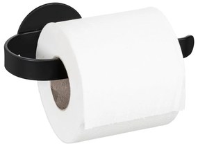 Matne čierny samodržiaci kovový držiak na toaletný papier Bivio – Wenko