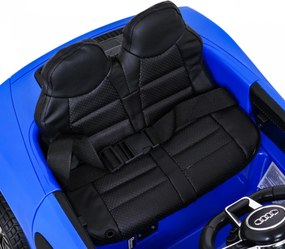 Ramiz Audi R8 batéria pre deti Modrá + Diaľkové ovládanie + EVA + Pomalý štart + MP3 LED