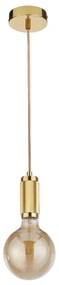 Searchlight 77651GO - Závesný luster na lanku SUSPENSION 1xE27/60W/230V zlatý