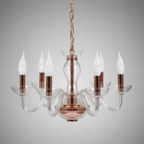 Toolight Toolight, stropná lampa na zavesenie 6xE14 APP1081-6CP, ružové zlato, OSW-00681