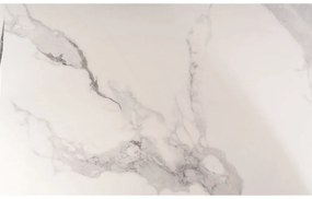 Jedálenský stôl Prince II 180 x 90 cm, mramor / strieborná