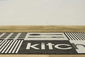 Protišmykový kuchynský koberec / behúň Flex 19053/08 tmavosivý