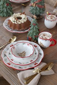Vianočná keramická miska Chalet de Noël – Ø 14*4,5 cm / 300ml
