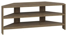 Rohový TV stolík Houseland Thales tmavý dub