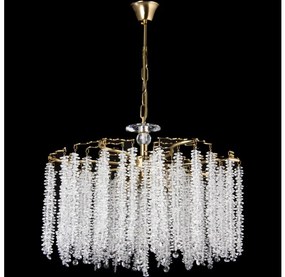 Luster na reťazi 7xE14/60W/230V pr. 54 cm zlatá