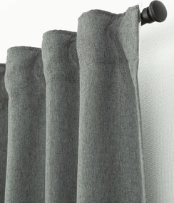Záves BASIC s navliekacou riasiacou páskou 140x300 cm sivý denim 1 ks.